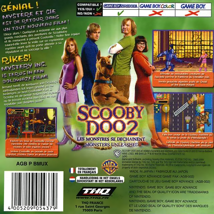 Scooby-doo 2 - Monsters Unleashed — box-2D-back (FR)