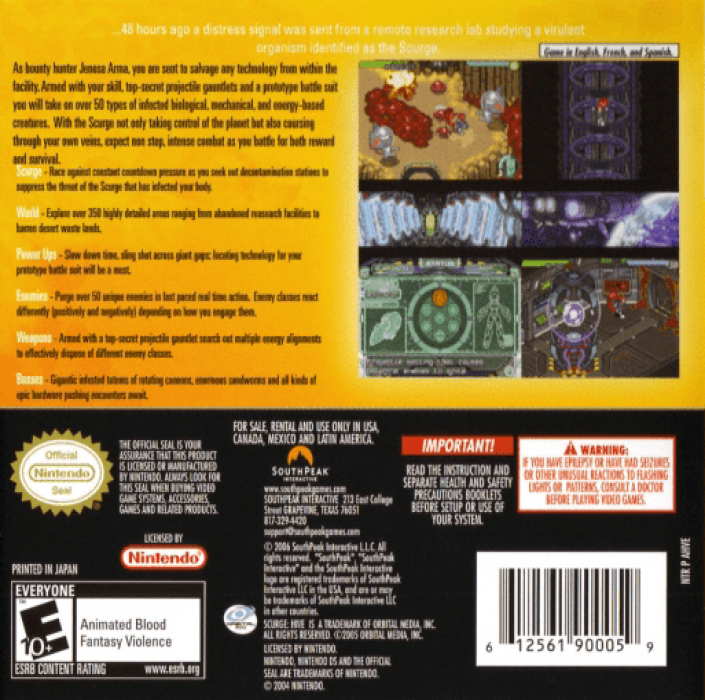 Scurge Hive — box-2D-back (US)