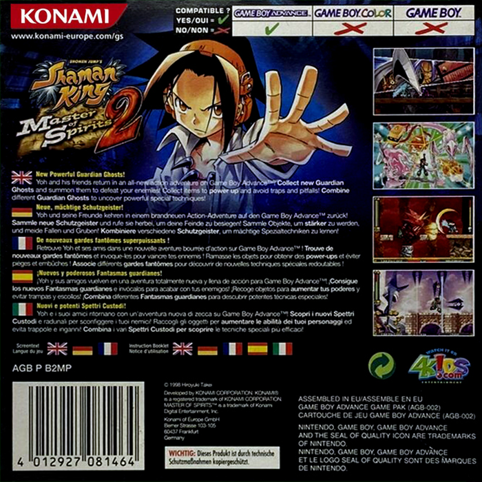 Shaman King - Master Of Spirits 2 — box-2D-back (EU)