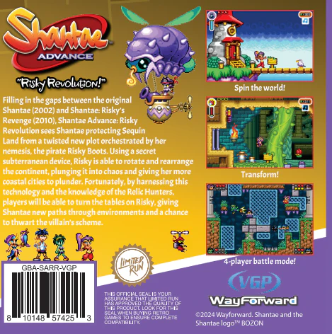 Shantae Advance : Risky Revolution — box-2D-back (WOR)