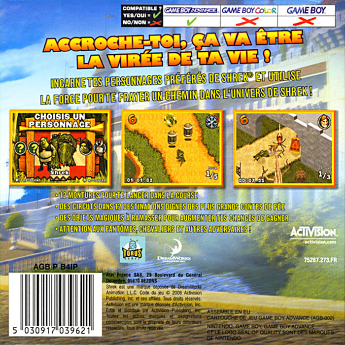 Shrek Smash N' Crash Racing — box-2D-back (FR)