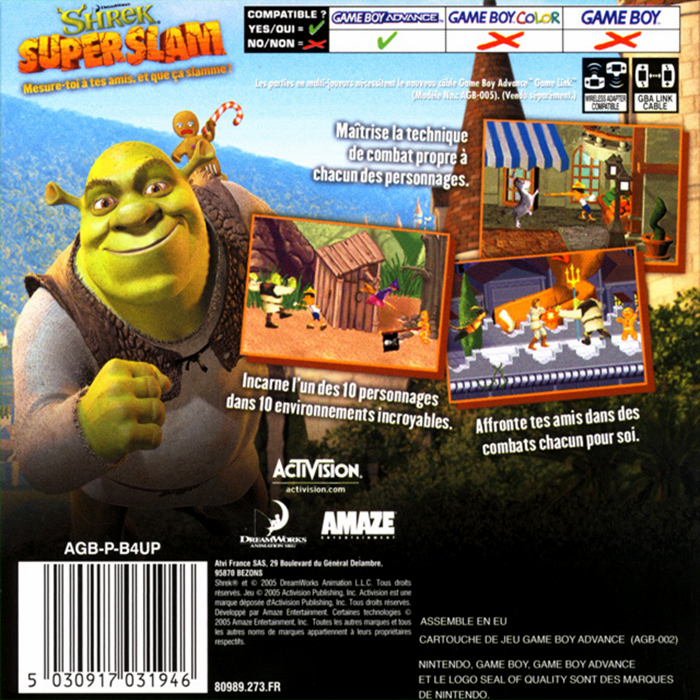 Shrek - Superslam — box-2D-back (FR)