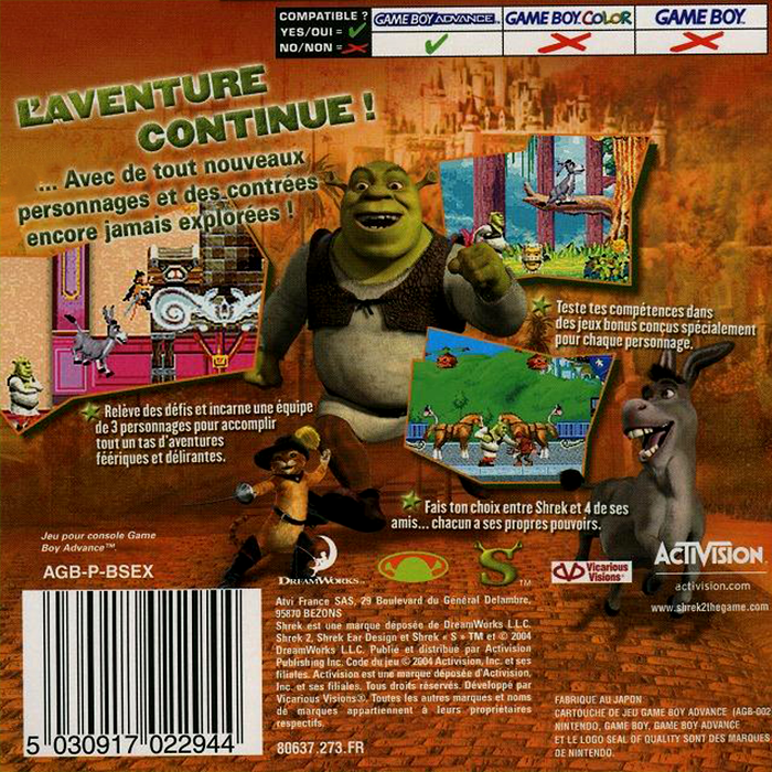Shrek 2 — box-2D-back (FR)