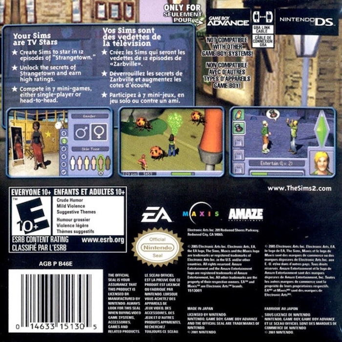 Sims 2, The — box-2D-back (US)