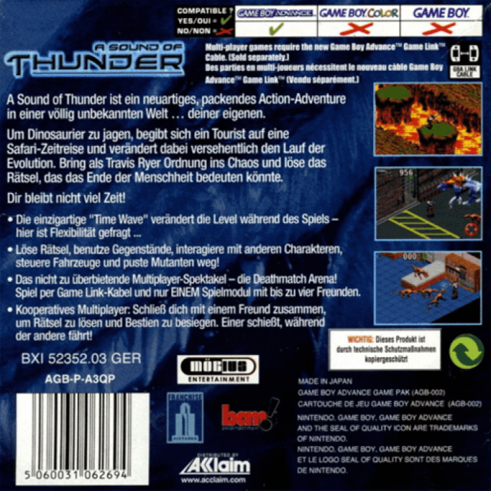 Sound Of Thunder, A — box-2D-back (DE)