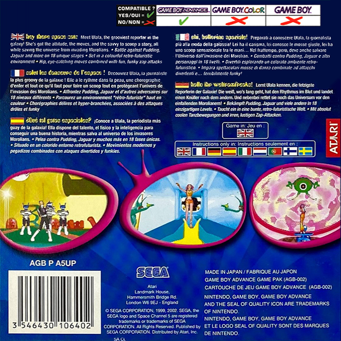 Space Channel 5 - Ulala's Cosmic Attack — box-2D-back (EU)