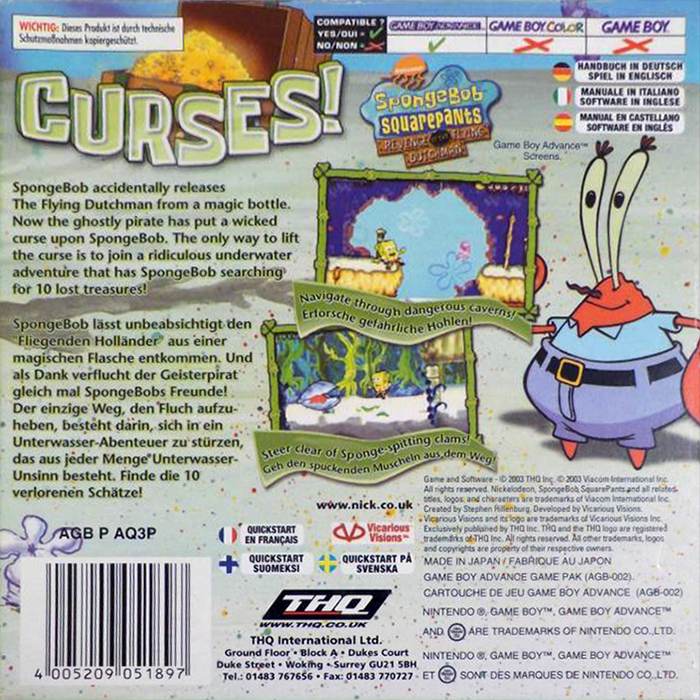 Spongebob Squarepants - Revenge Of The Flying Dutchman — box-2D-back (EU)