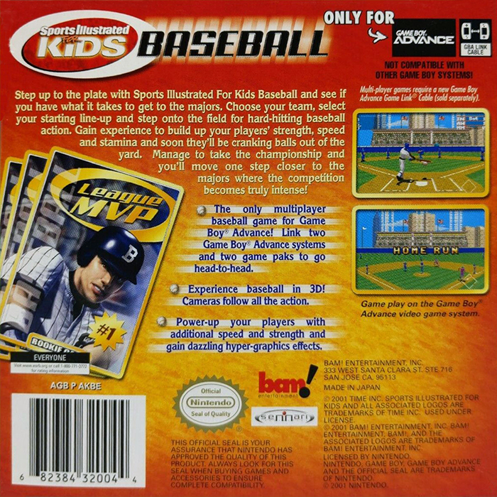 Sports Illustrated for Kids - Baseball — box-2D-back (US)