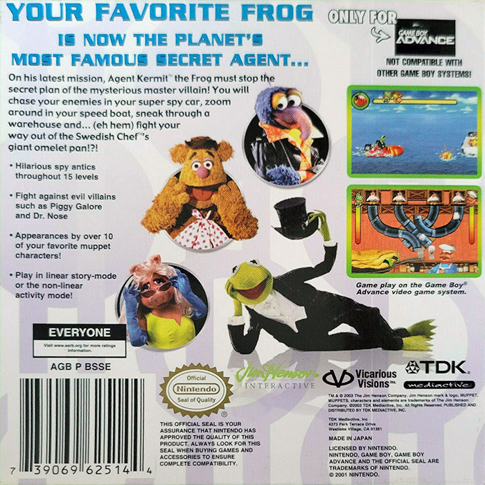 Spy Muppets - License To Croak — box-2D-back (US)