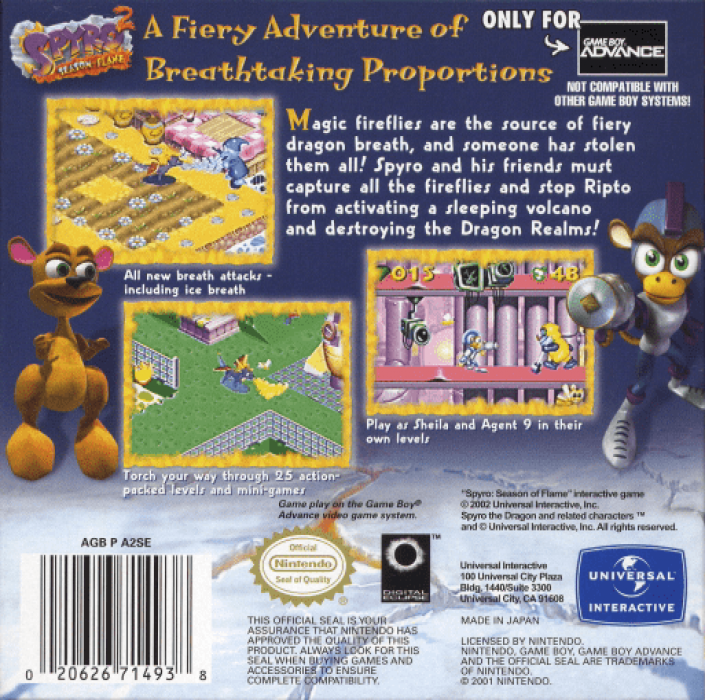 Spyro 2 - Season Of Flame — box-2D-back (US)