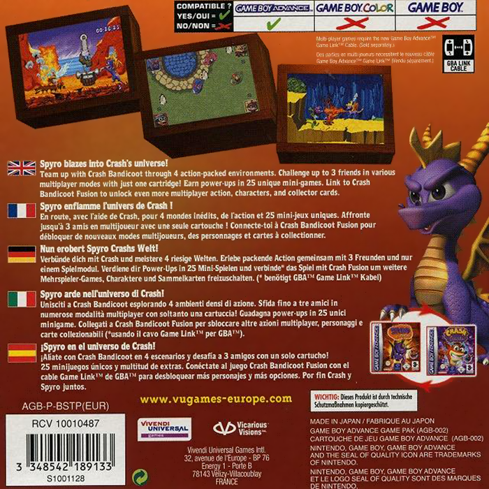 Spyro - Fusion — box-2D-back (EU)
