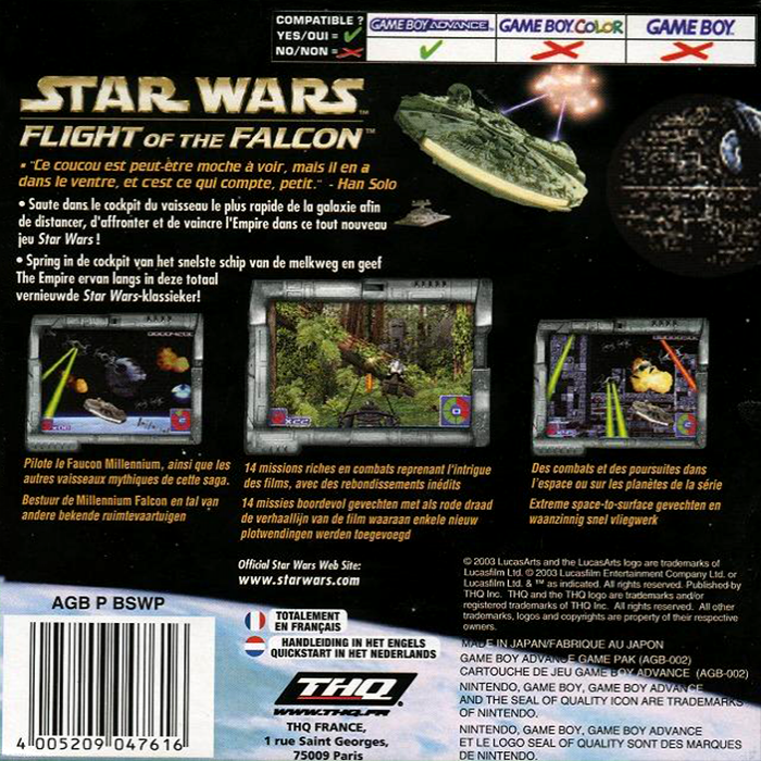 Star Wars - Flight Of The Falcon — box-2D-back (FR)