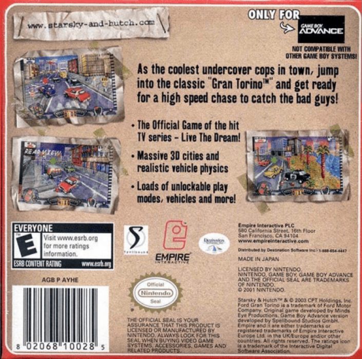 Starsky And Hutch — box-2D-back (US)
