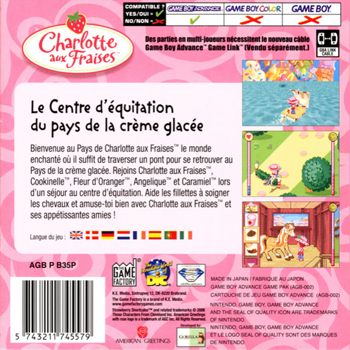 Strawberry Shortcake - Ice Cream Island - Riding Camp — box-2D-back (FR)