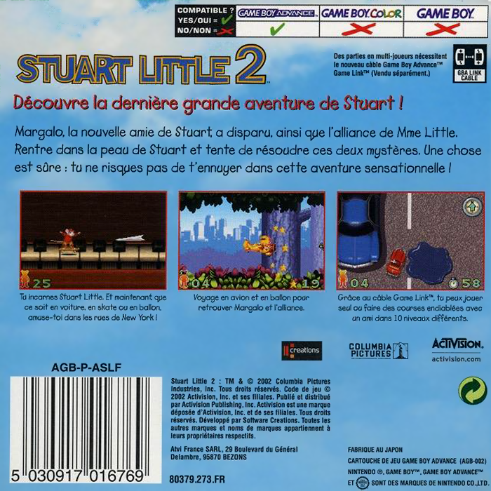 Stuart Little 2 — box-2D-back (FR)