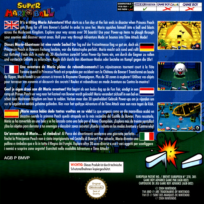 Super Mario Ball — box-2D-back (EU)