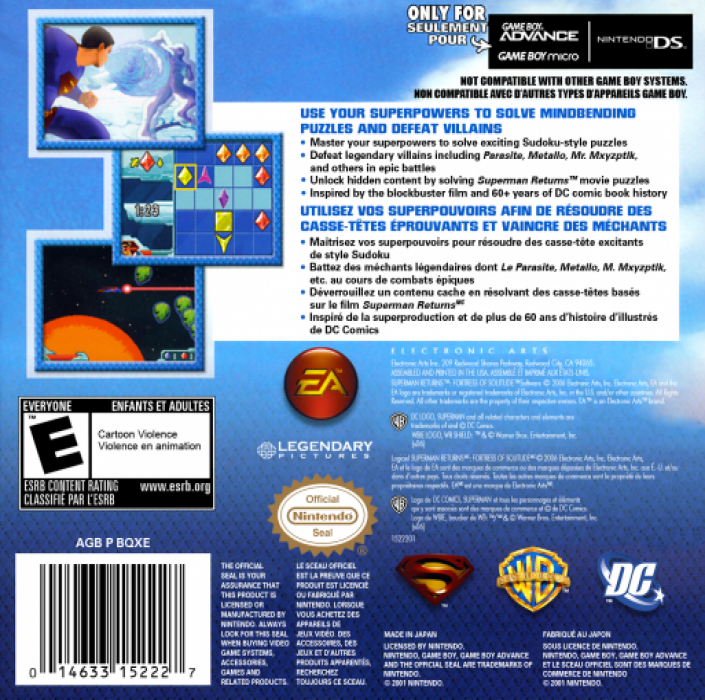 Superman Returns - Fortress Of Solitude — box-2D-back (US)