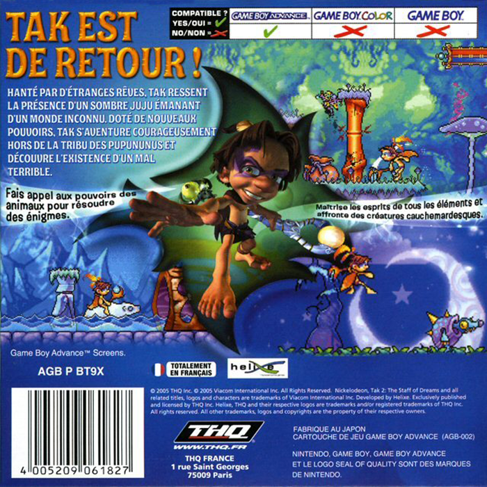 Tak 2 - The Staff Of Dreams — box-2D-back (FR)