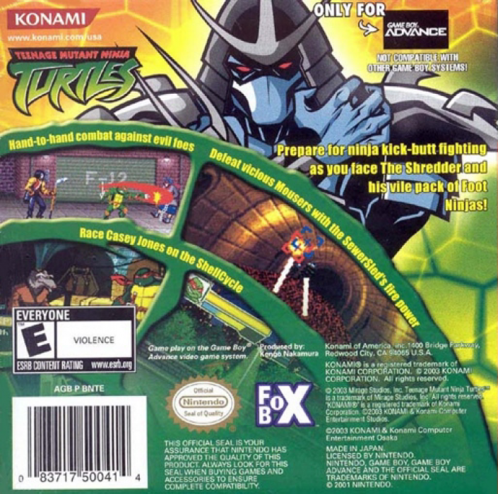 Teenage Mutant Ninja Turtles — box-2D-back (US)