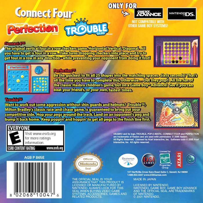 Three-in-one Pack - Connect Four + Perfection + Trouble — box-2D-back (US)