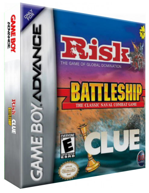 Three-in-one Pack - Risk + Battleship + Clue — box-3D (US)