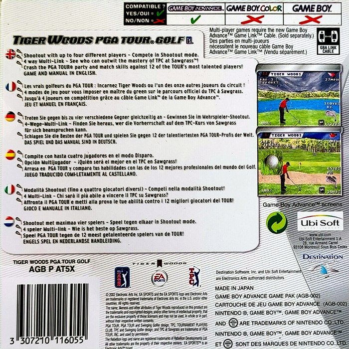 Tiger Woods Pga Tour Golf — box-2D-back (EU)