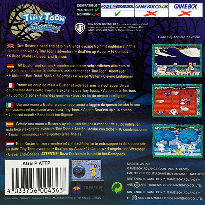 Tiny Toon Adventures - Buster's Bad Dream — box-2D-back (EU)