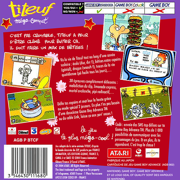 Titeuf - Méga Compet' — box-2D-back (FR)