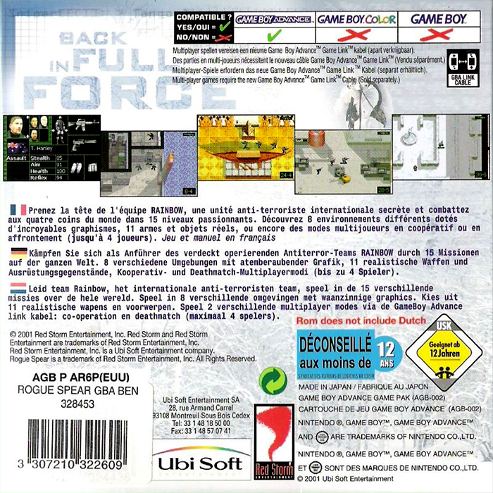 Tom Clancy's Rainbow Six - Rogue Spear — box-2D-back (EU)