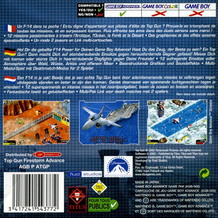 Top Gun - Firestorm Advance — box-2D-back (EU)