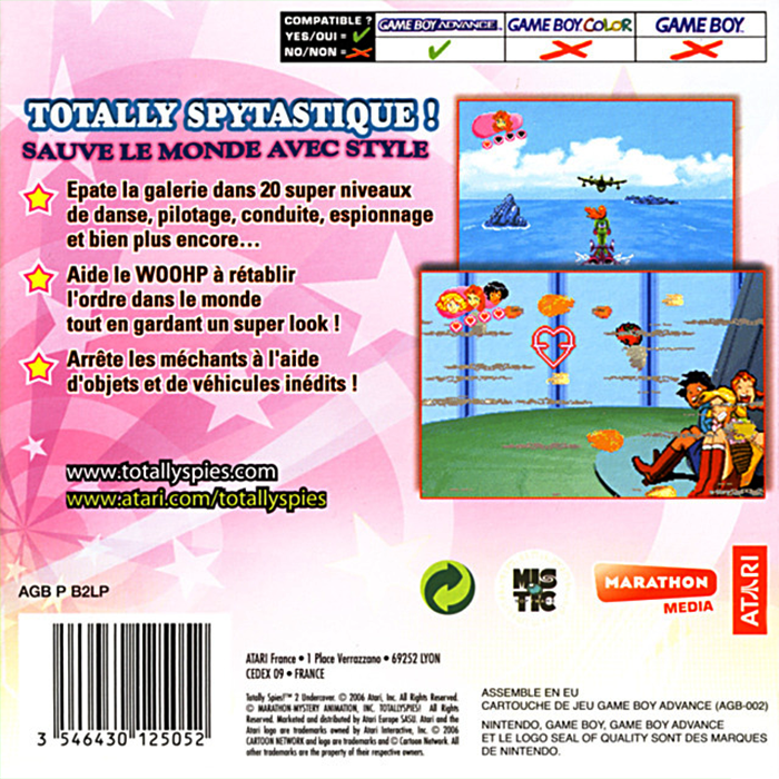 Totally Spies! 2 - Undercover — box-2D-back (FR)