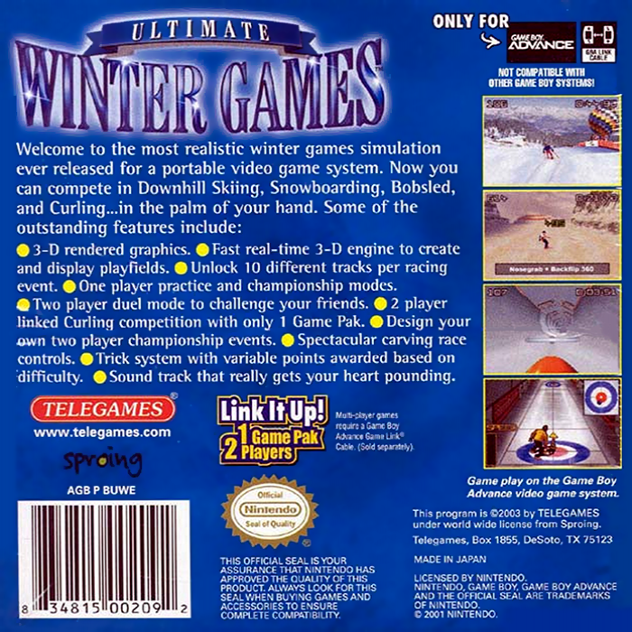 Ultimate Winter Games — box-2D-back (US)