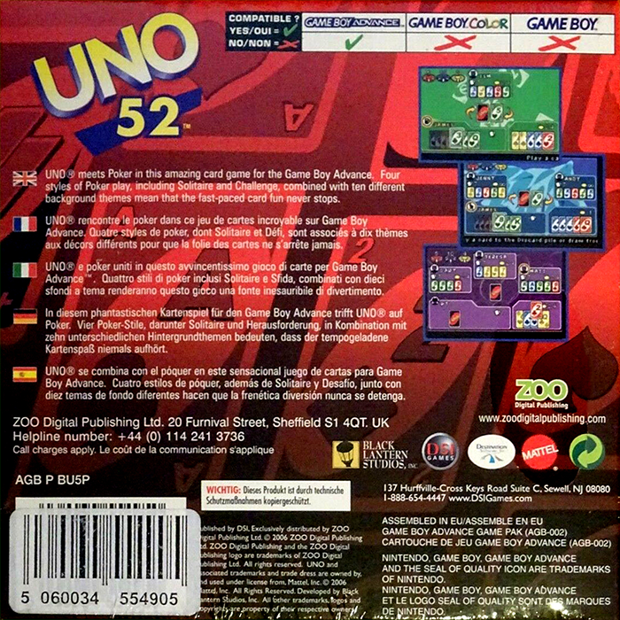 Uno 52 — box-2D-back (EU)