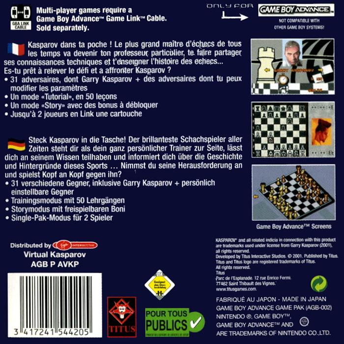 Virtual Kasparov — box-2D-back (EU)