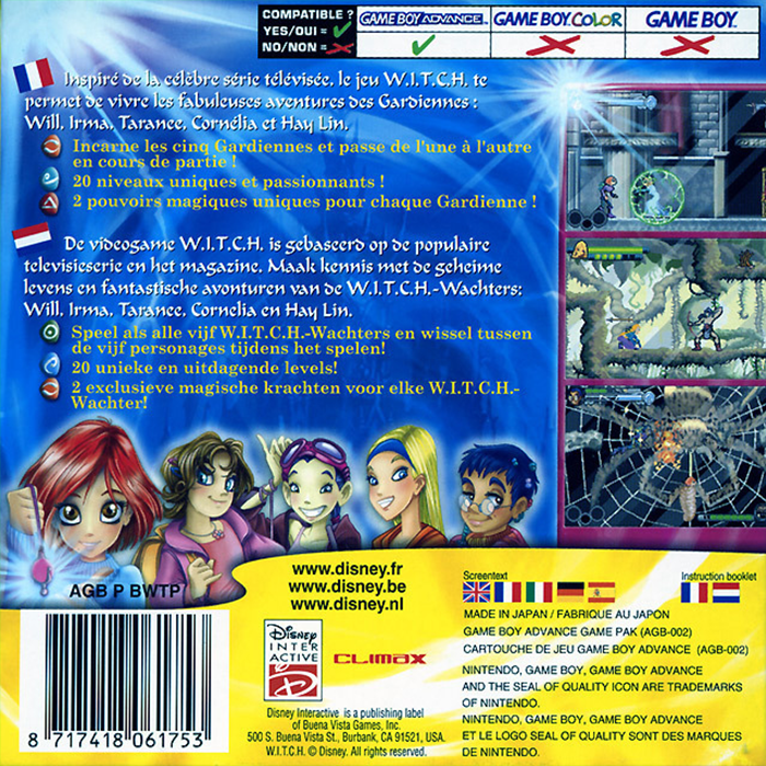 W.I.T.C.H. — box-2D-back (EU)