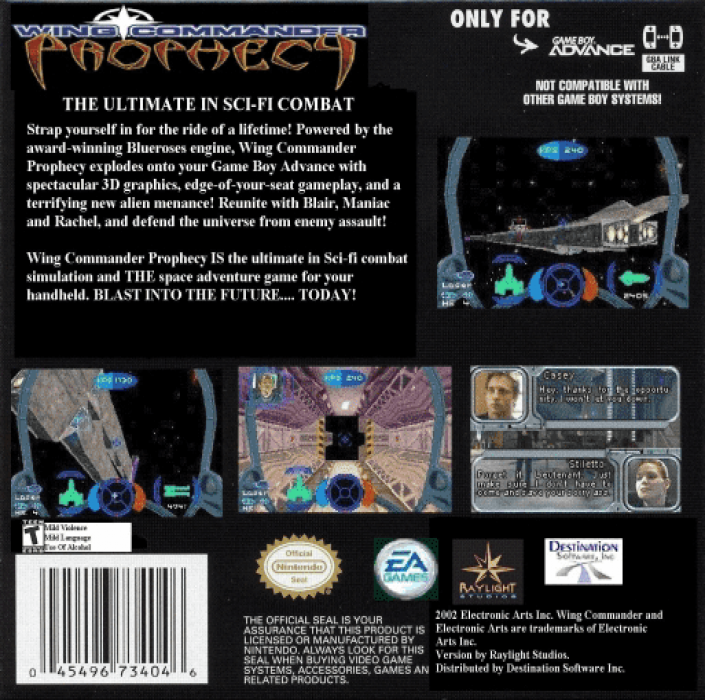 Wing Commander Prophecy — box-2D-back (US)