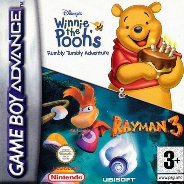 Winnie The Pooh's Rumbly Tumbly Adventure And Rayman 3 box art