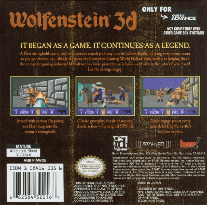 Wolfenstein 3D — box-2D-back (US)