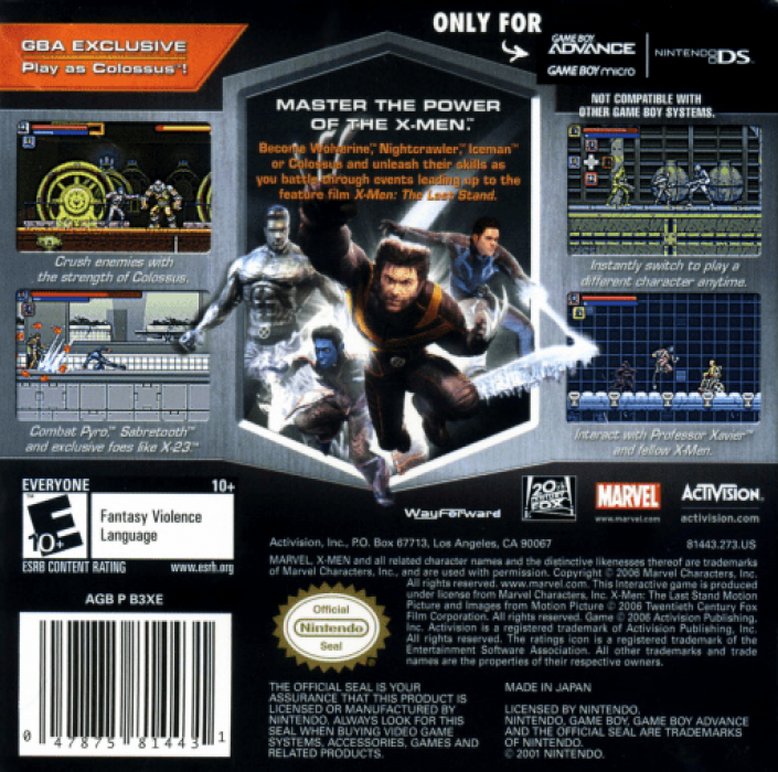 X-men - The Official Game — box-2D-back (US)
