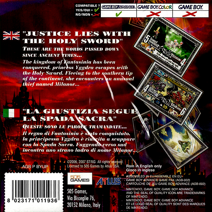Yggdra Union - We'll Never Fight Alone — box-2D-back (EU)