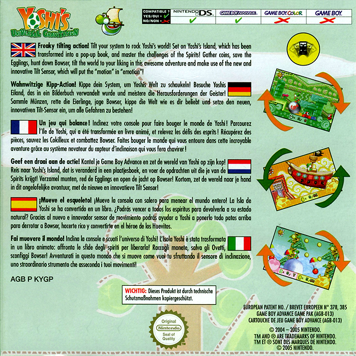 Yoshi's Universal Gravitation — box-2D-back (EU)
