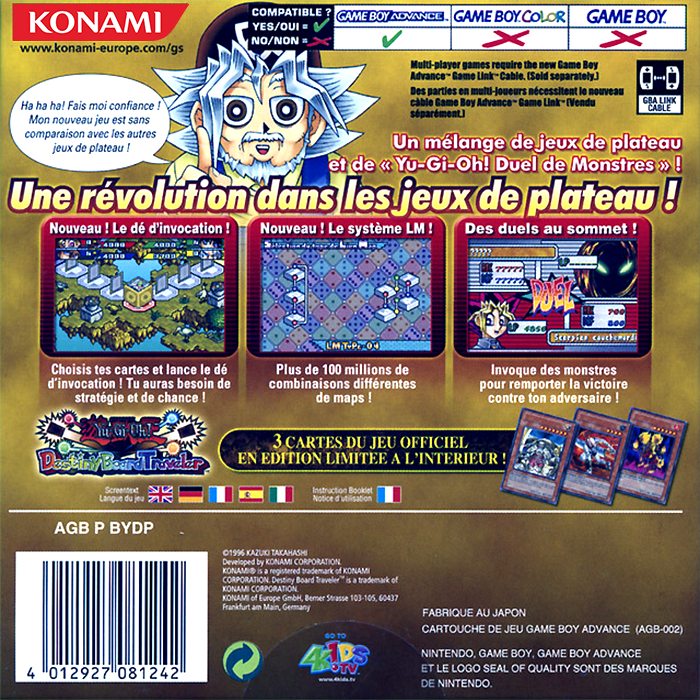 Yu-gi-oh! Destiny Board Traveler — box-2D-back (FR)