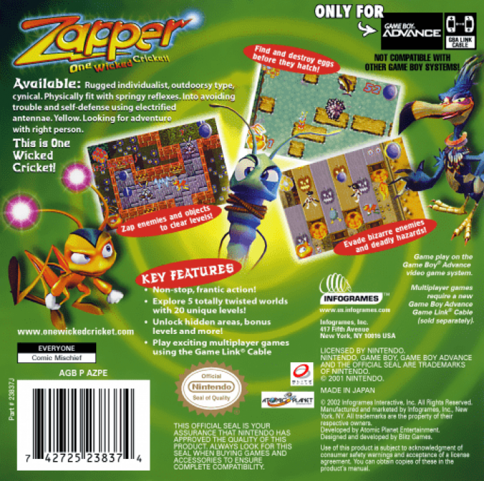 Zapper — box-2D-back (US)
