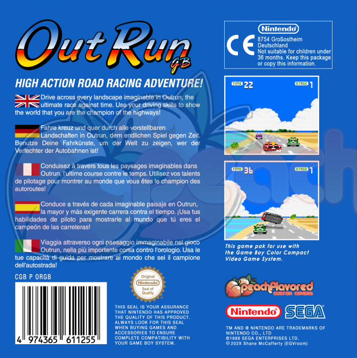 OutRun GB — box-2D-back (WOR)