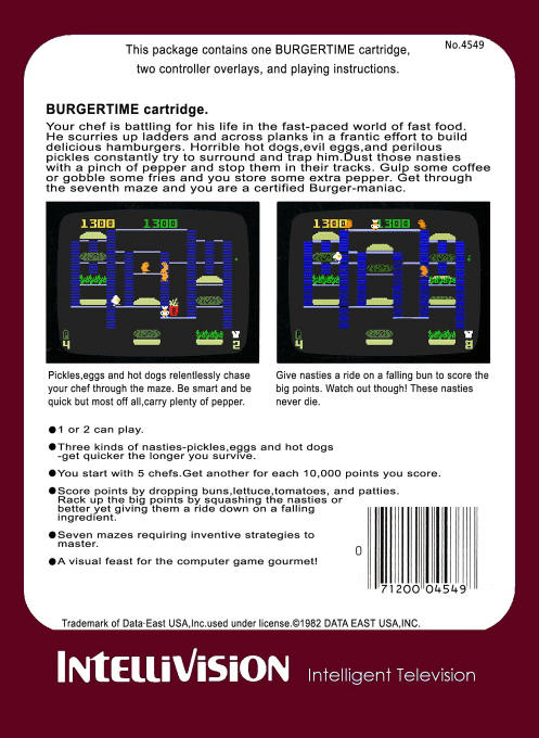 Burgertime — box-2D-back (US)