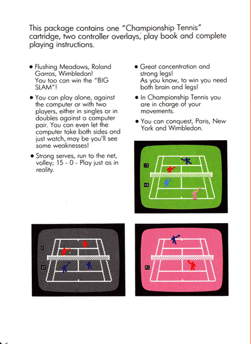 Championship Tennis — box-2D-back (WOR)