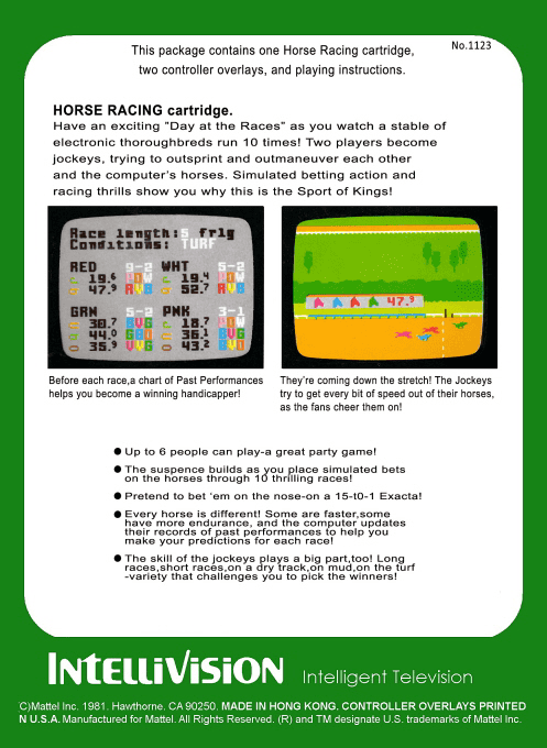 Horse Racing — box-2D-back (WOR)
