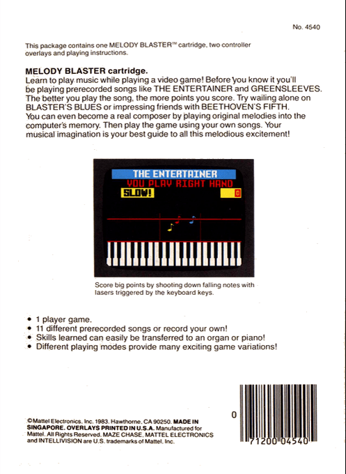 Melody Blaster — box-2D-back (WOR)