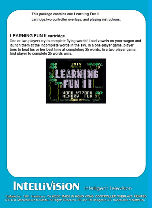 Learning Fun 2 - Word Wizard Memory Fun — box-2D-back (WOR)