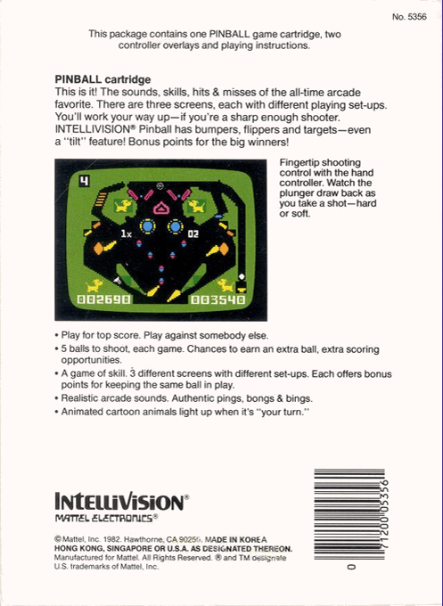 Pinball — box-2D-back (WOR)